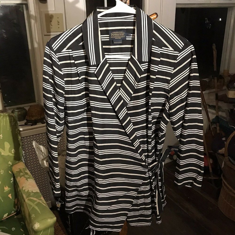 Pendleton Womens Wrap Tunic Top Blouse M Striped